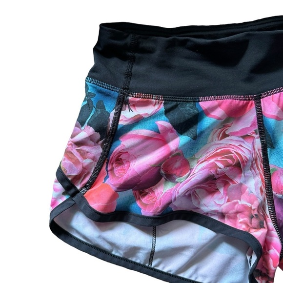 Lululemon Run Speed Shorts Secret Garden 4-way Stretch Size 2 Running Yoga Rare - Picture 4 of 14